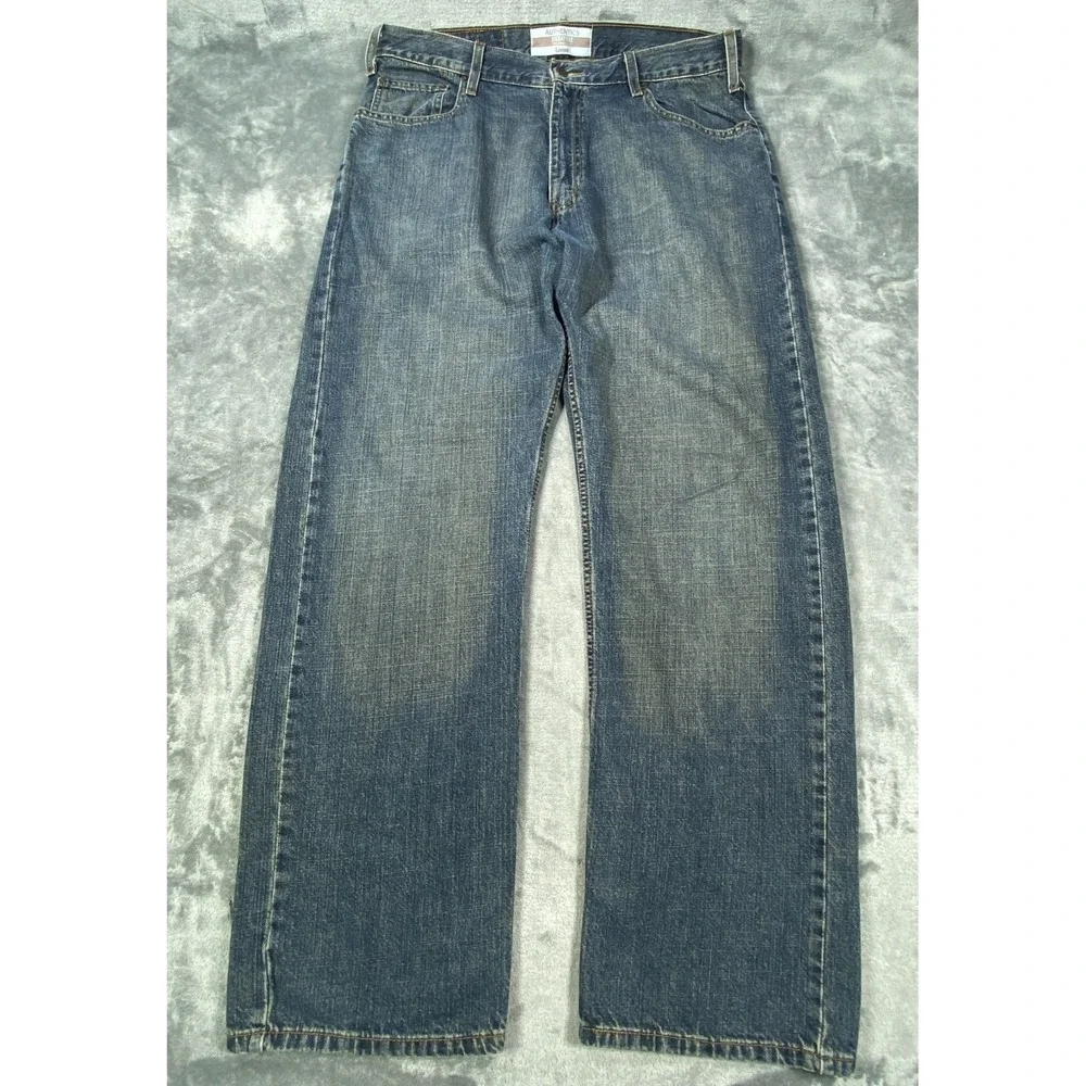 VTG‎ Levis Signature Jeans Men 36x32 Loose Fit Straight Stone Wash Denim Pants